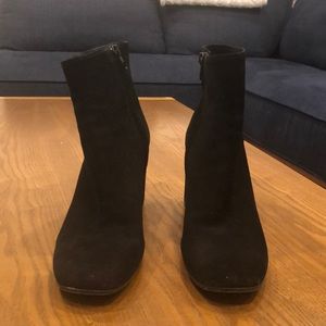 Vince Suede Ankle Boots with Block Heel